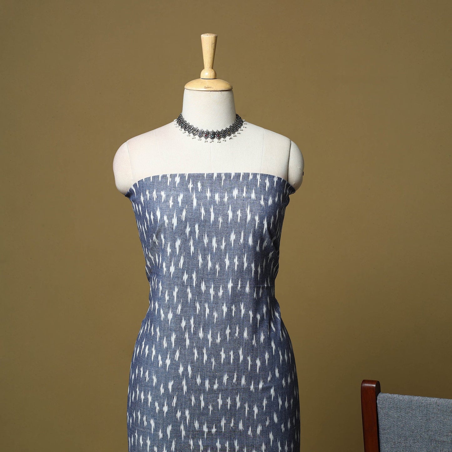 Pochampally ikat handloom cotton 3pc unstitched dress