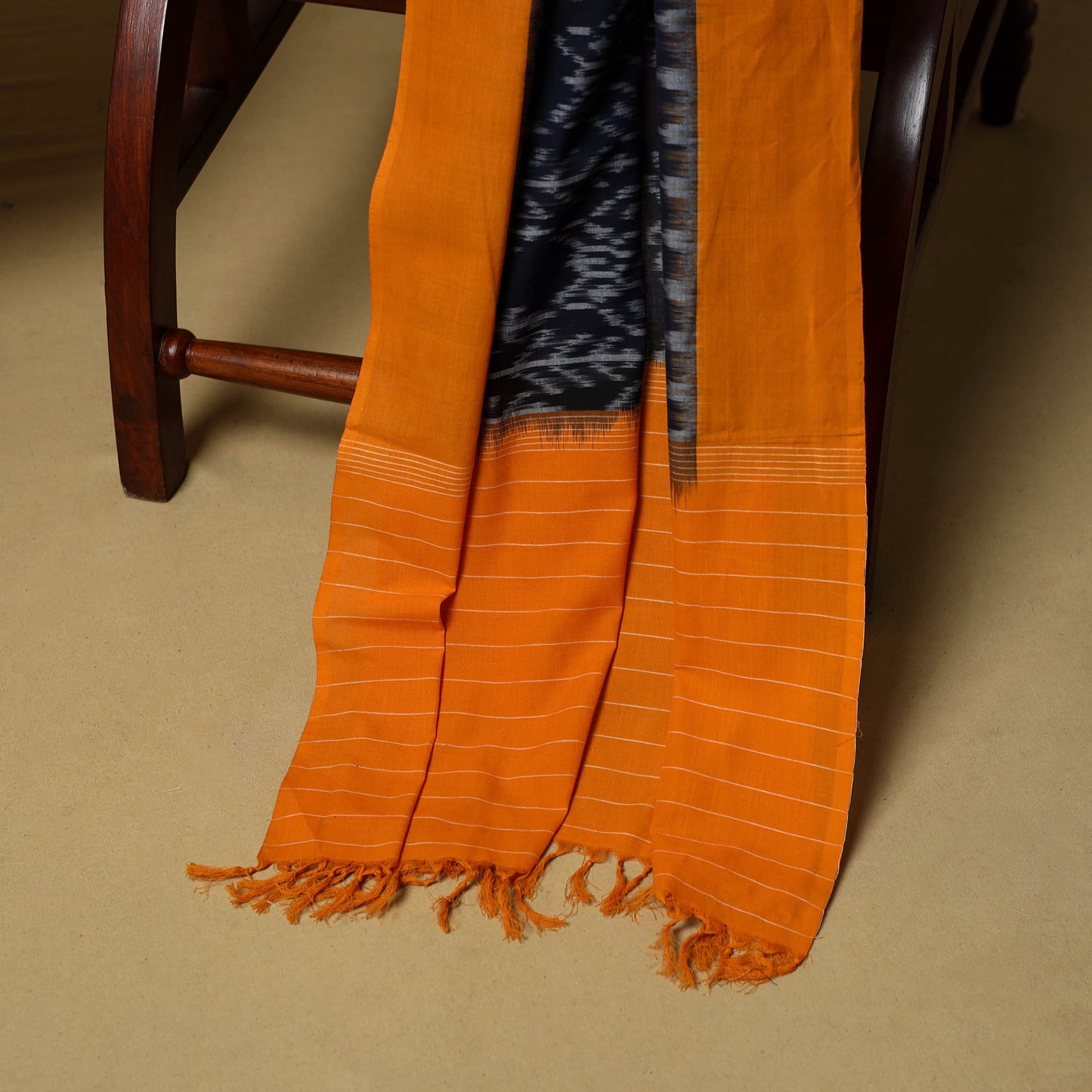 Pochampally ikat handloom cotton 3pc unstitched dress