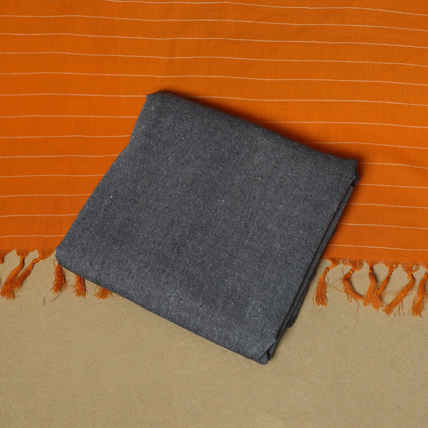 Pochampally ikat handloom cotton 3pc unstitched dress