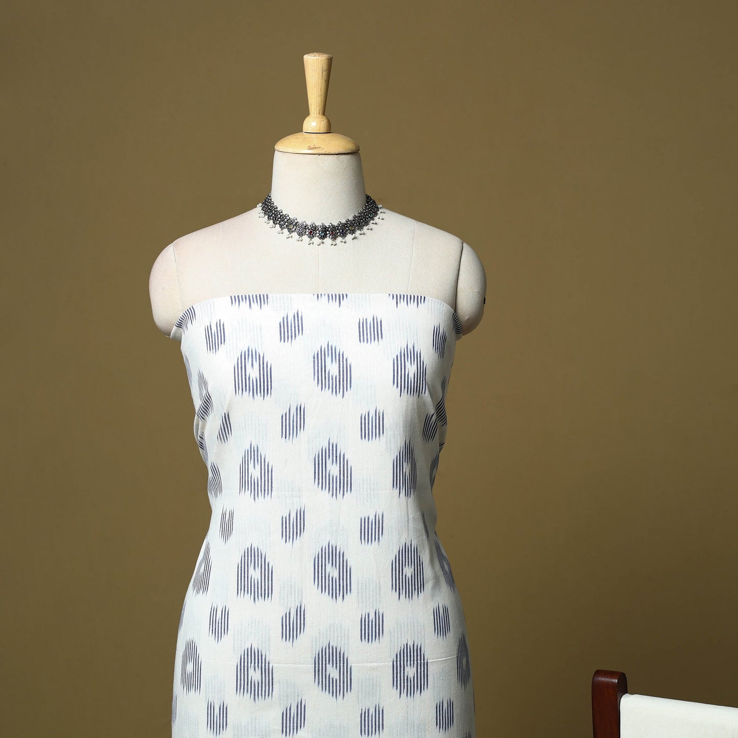 Pochampally ikat handloom cotton 3pc unstitched dress