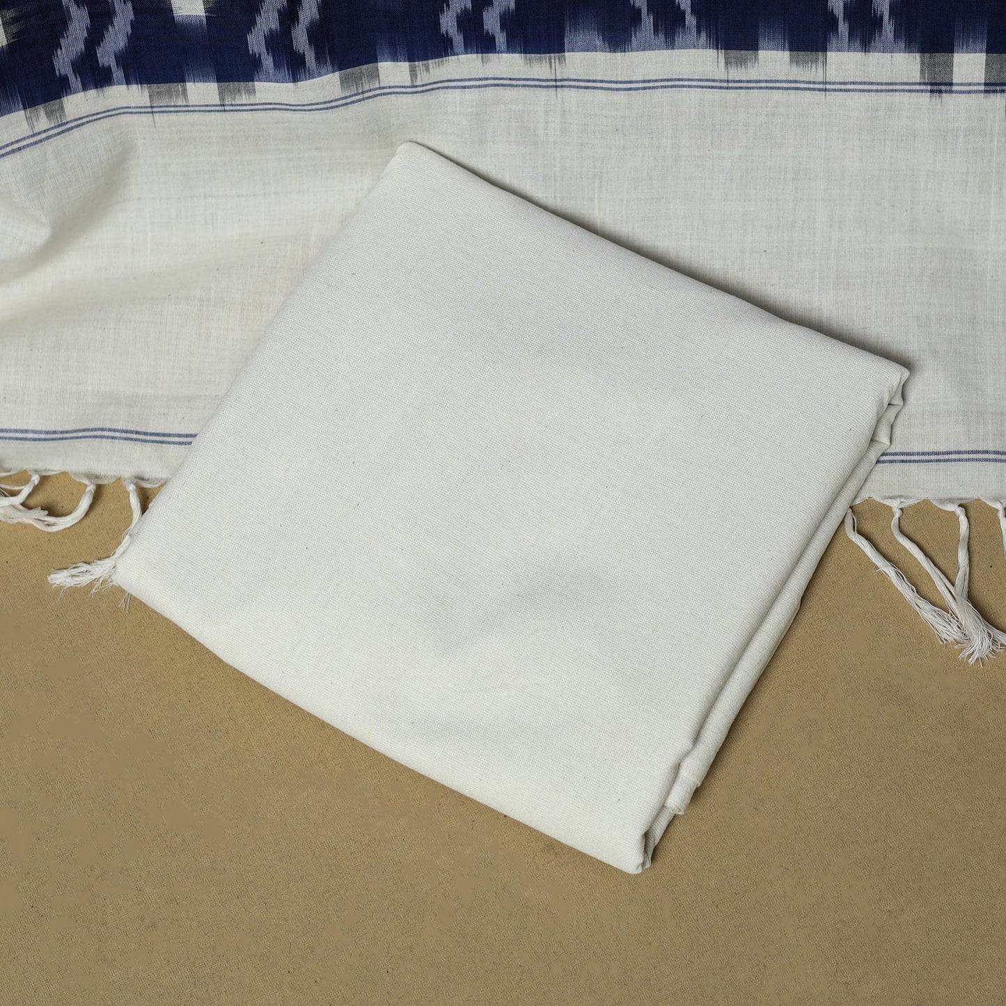 Pochampally ikat handloom cotton 3pc unstitched dress