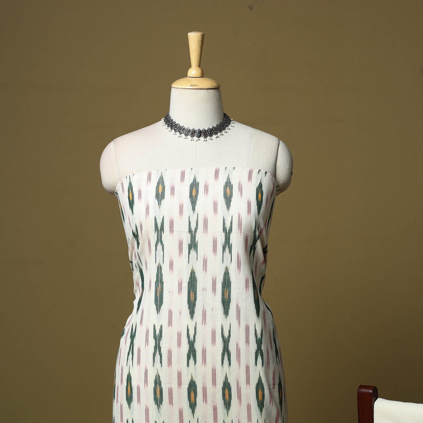 Pochampally ikat handloom cotton 3pc unstitched dress