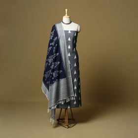 Pochampally ikat handloom cotton 3pc unstitched dress