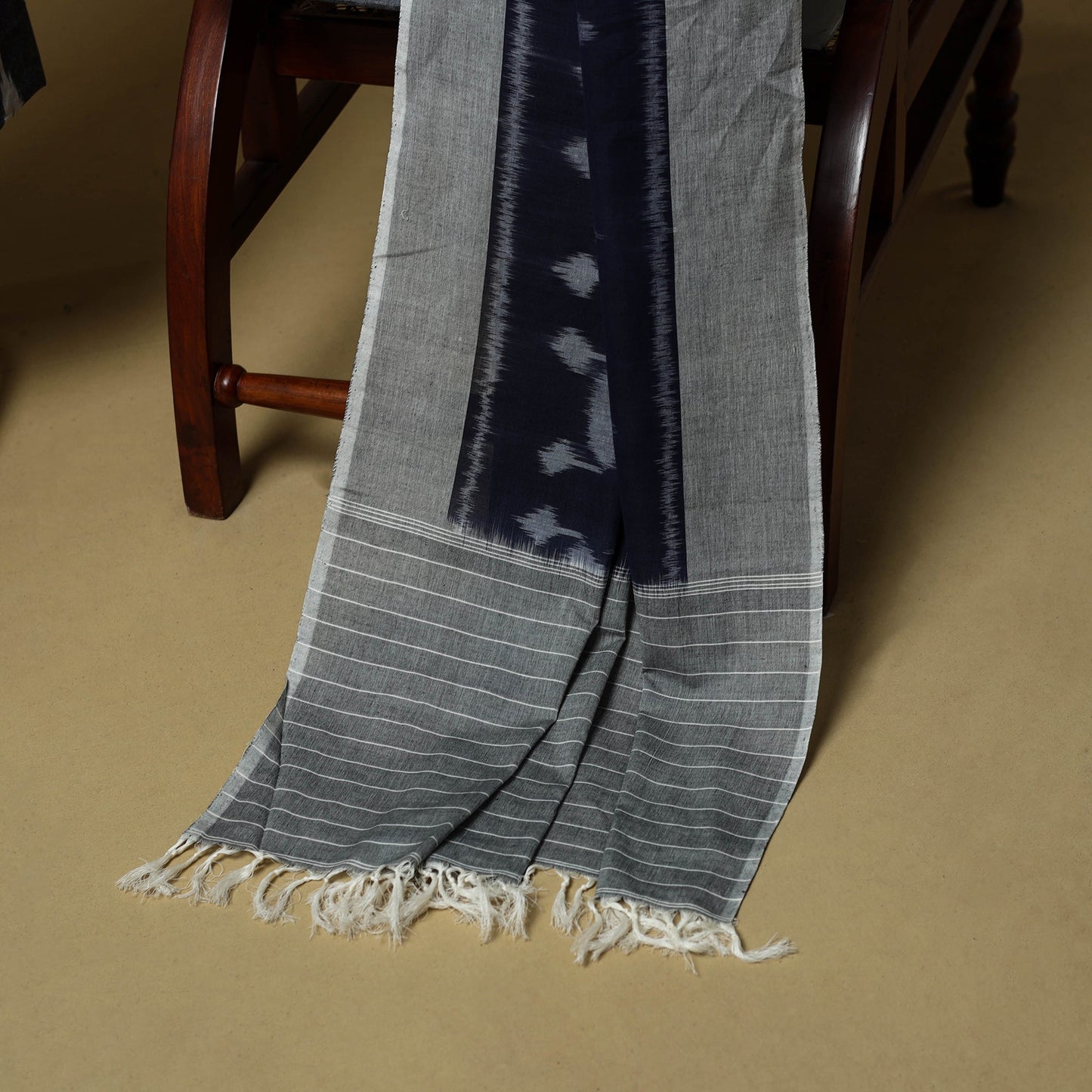 Pochampally ikat handloom cotton 3pc unstitched dress