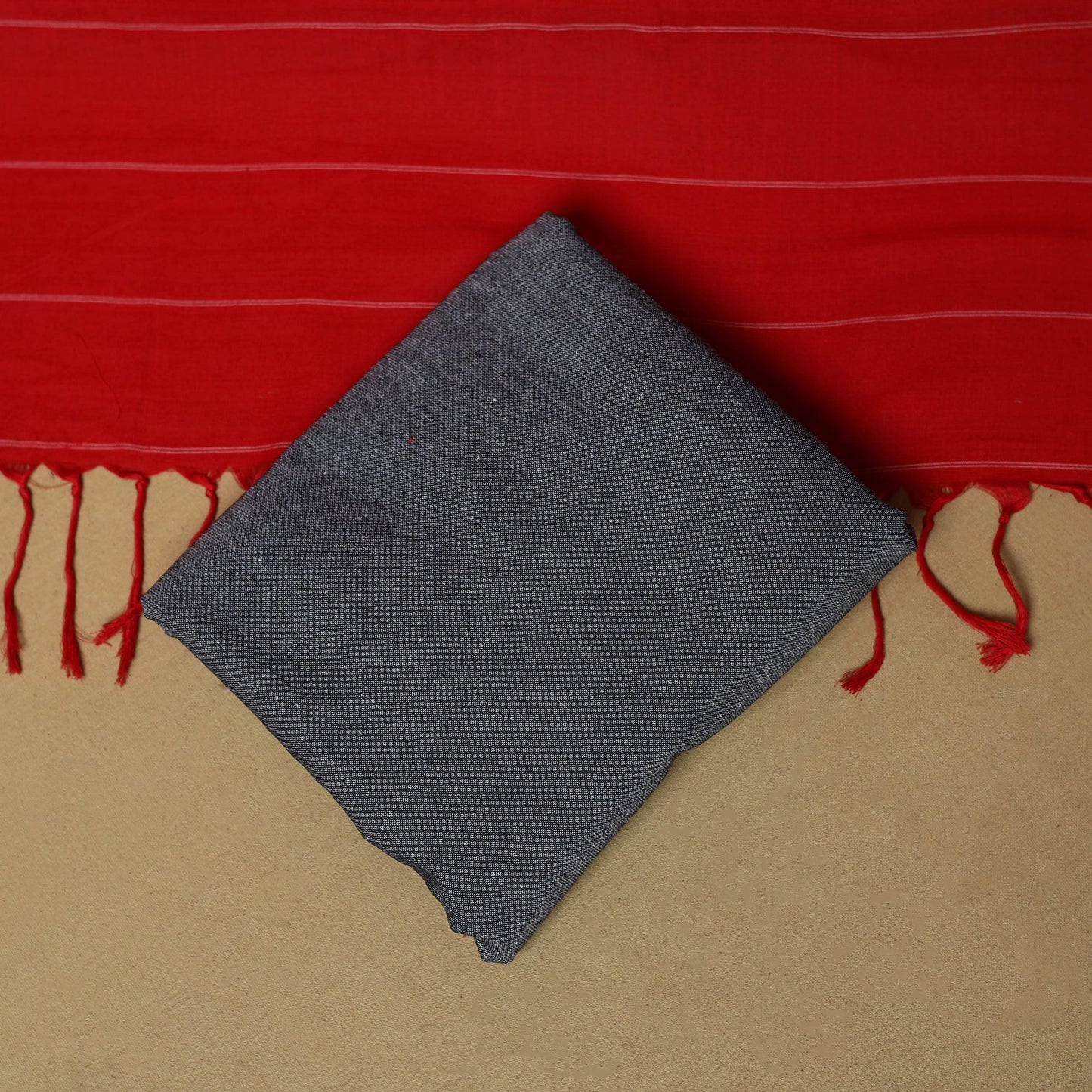 Pochampally ikat handloom cotton 3pc unstitched dress