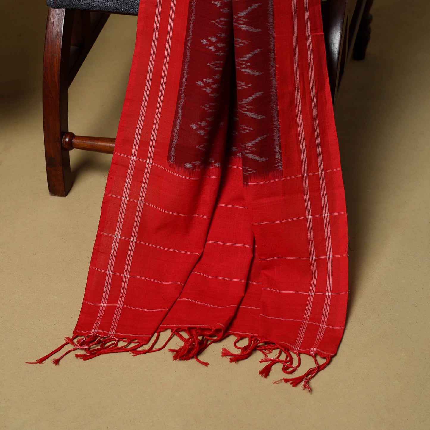 Pochampally ikat handloom cotton 3pc unstitched dress