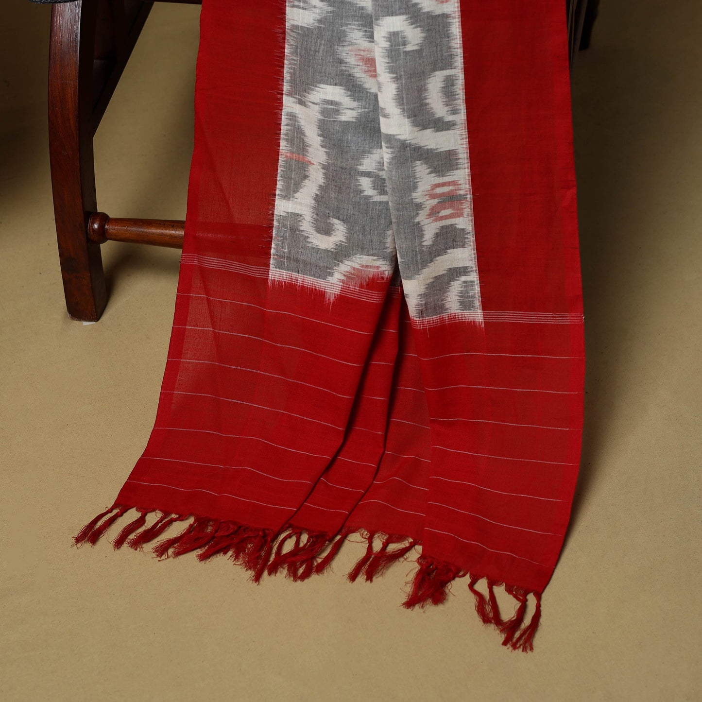 Pochampally ikat handloom cotton 3pc unstitched dress