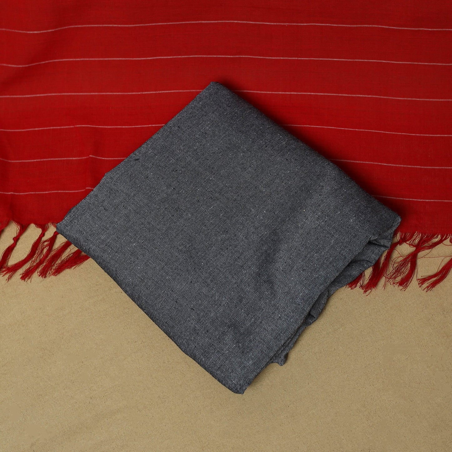 Pochampally ikat handloom cotton 3pc unstitched dress