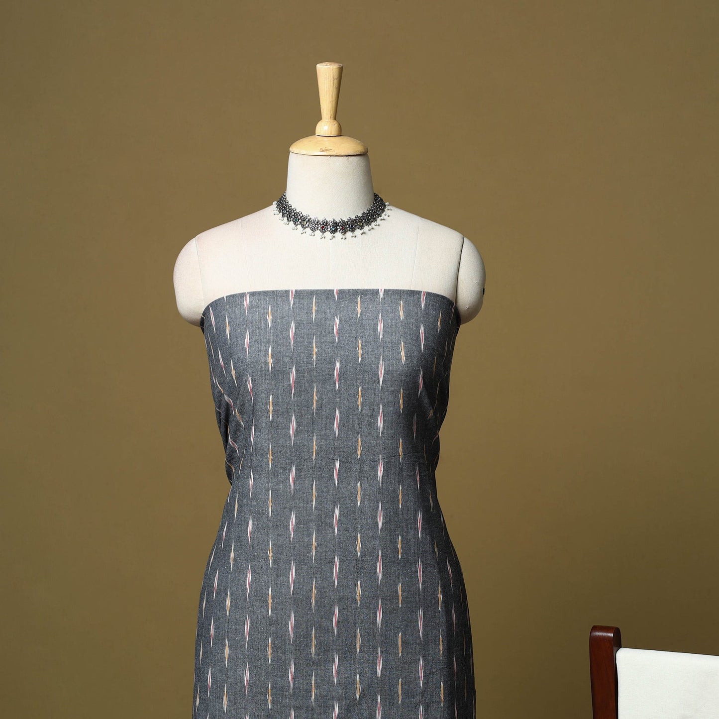 Pochampally ikat handloom cotton 3pc unstitched dress