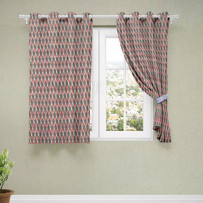 Pochampally ikat pure cotton fabric window curtain (5 x 3