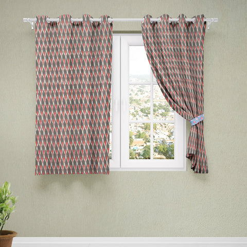 Pochampally ikat pure cotton fabric window curtain (5 x 3