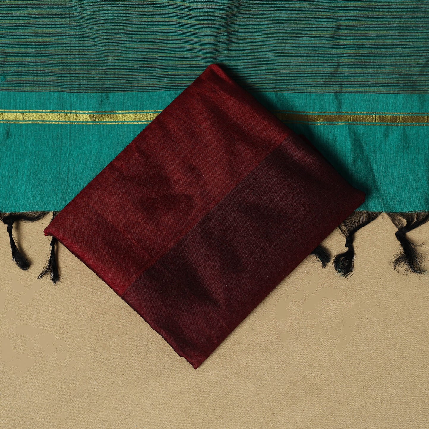 Pochampally ikat silk cotton 3pc unstitched dress material