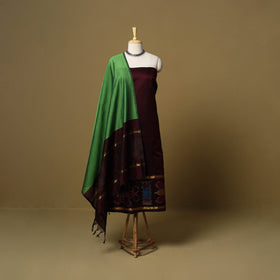 Pochampally ikat silk cotton 3pc unstitched dress material