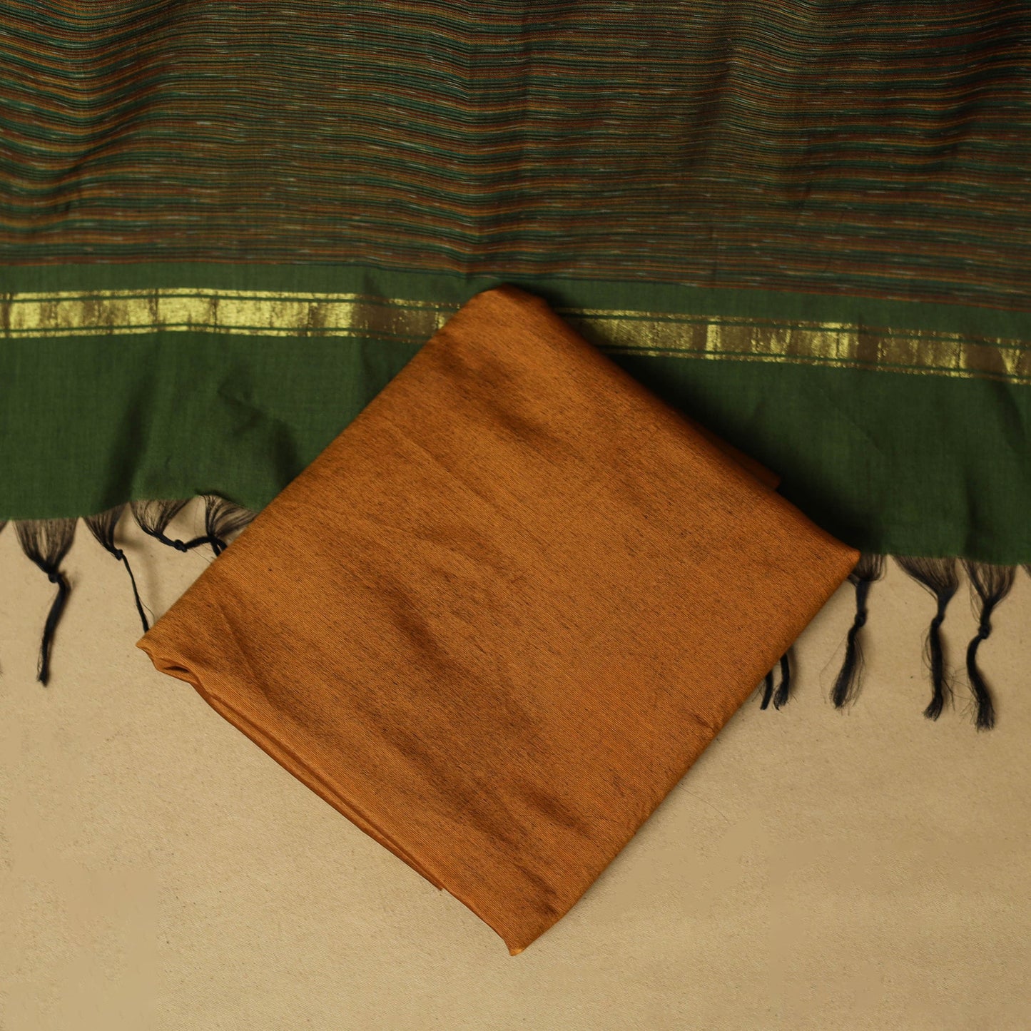 Pochampally ikat silk cotton 3pc unstitched dress material