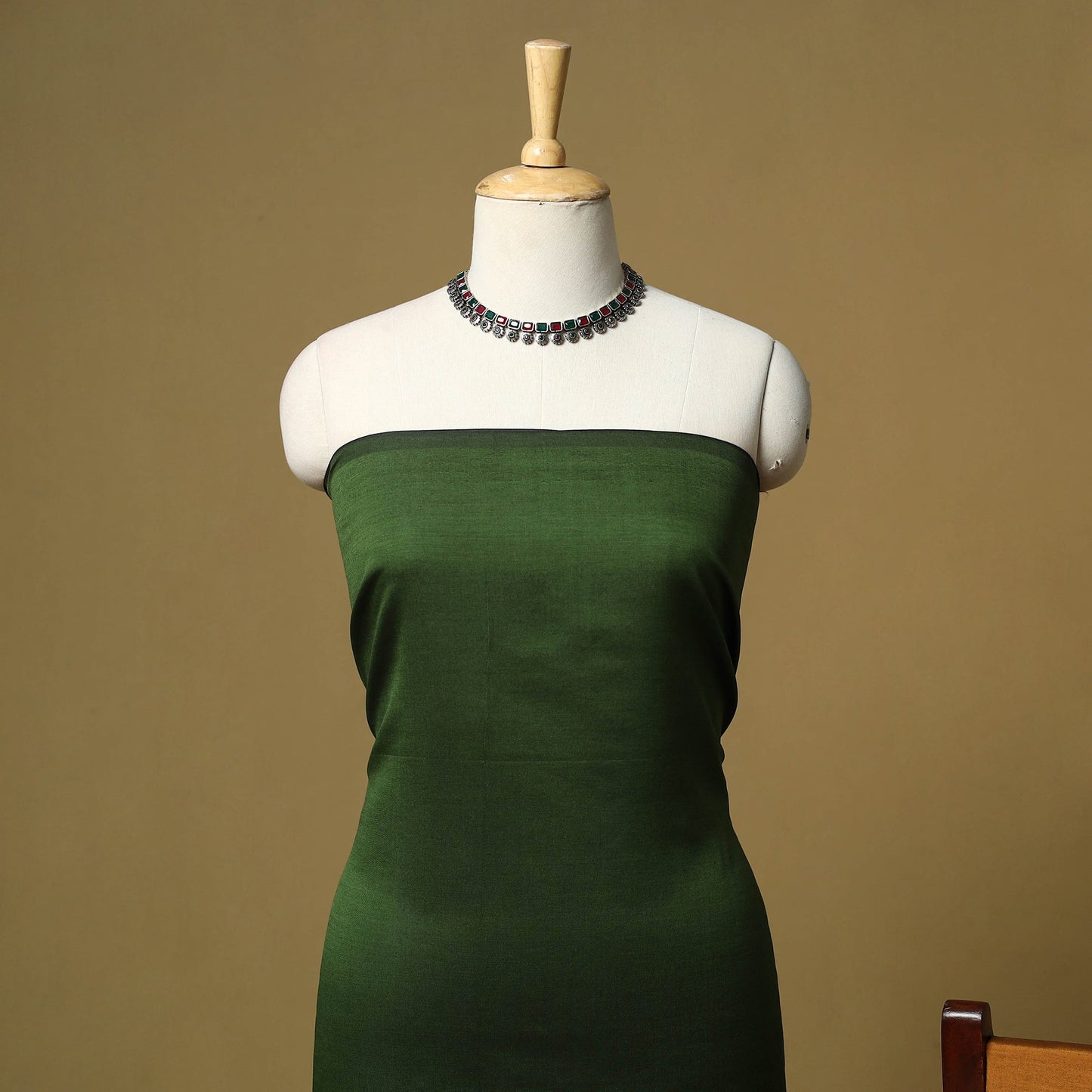 Pochampally ikat silk cotton 3pc unstitched dress material