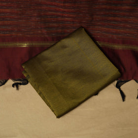 Pochampally ikat silk cotton 3pc unstitched dress material