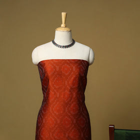 Pochampally ikat silk cotton 3pc unstitched dress material