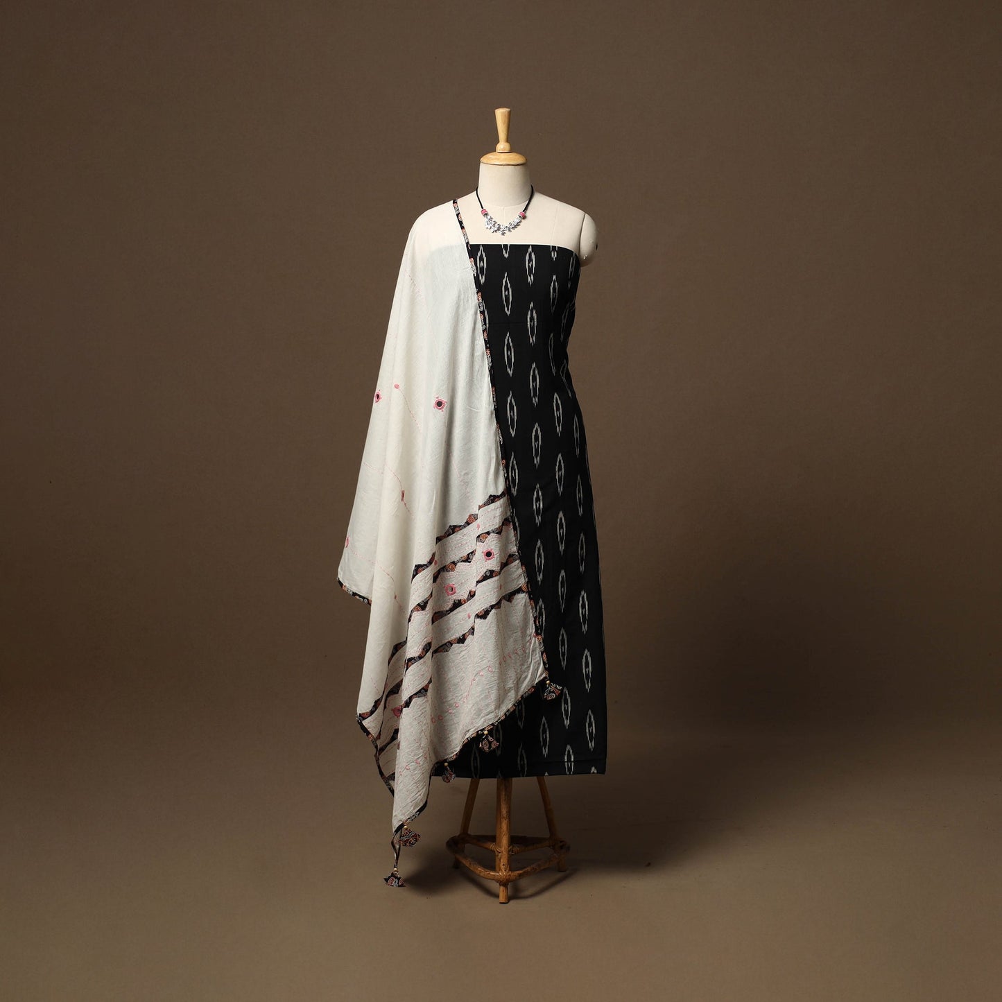 Pochampally ikat weave cotton 2pc unstitched dress material