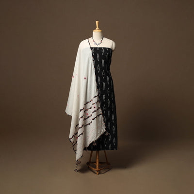 Pochampally ikat weave cotton 2pc unstitched dress material