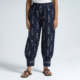 Pochampally Ikat Weave Cotton Elasticated Harem Pant