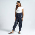 Pochampally Ikat Weave Cotton Elasticated Harem Pant