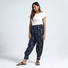 Pochampally Ikat Weave Cotton Elasticated Harem Pant