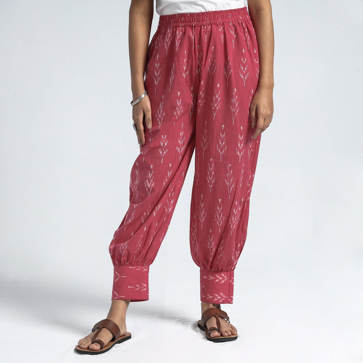 Buy Kalamkari Block Printed Cotton Elasticated Harem Pant Online at iTokri.com