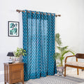 Pochampally ikat weave pure cotton fabric door curtain (7 x