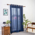 Pochampally ikat weave pure cotton fabric door curtain (7 x