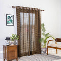 Pochampally ikat weave pure cotton fabric door curtain (7 x
