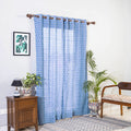 Pochampally ikat weave pure cotton fabric door curtain (7 x