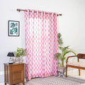 Pochampally ikat weave pure cotton fabric door curtain (7 x