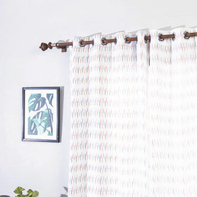 Pochampally ikat weave pure cotton fabric door curtain (7 x