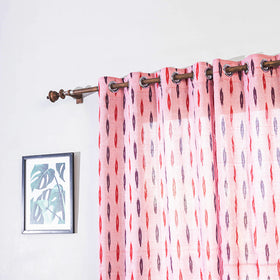 Pochampally ikat weave pure cotton fabric door curtain (7 x