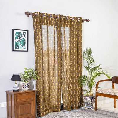 Buy Pochampally Ikat Weave Pure Cotton Fabric Door Curtain Online at iTokri.com