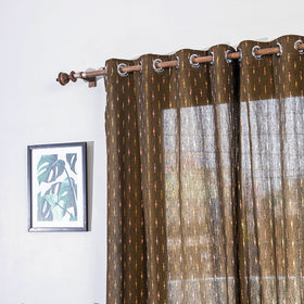 Pochampally ikat weave pure cotton fabric door curtain (7 x