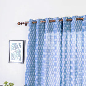 Pochampally ikat weave pure cotton fabric door curtain (7 x