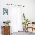 Pochampally ikat weave pure cotton fabric door curtain (7 x