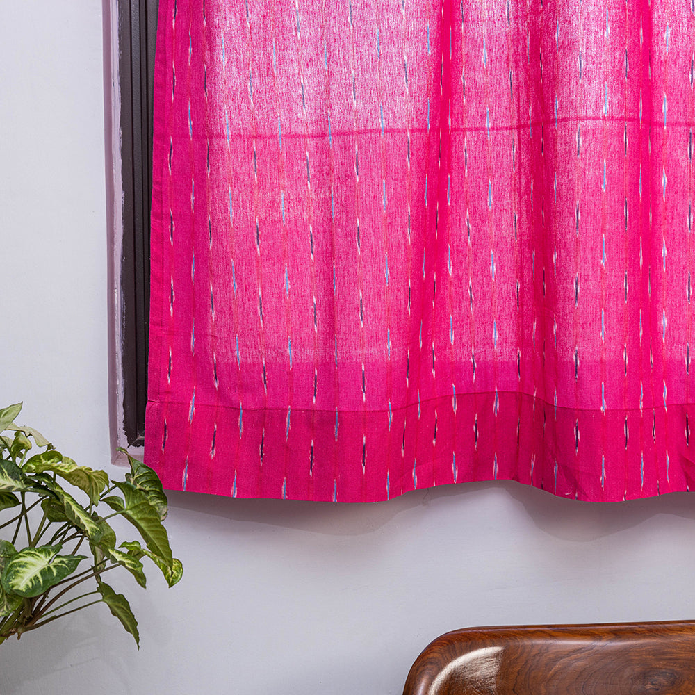 Pochampally ikat weave pure cotton fabric window curtain (5