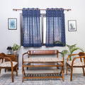 Pochampally ikat weave pure cotton fabric window curtain (5
