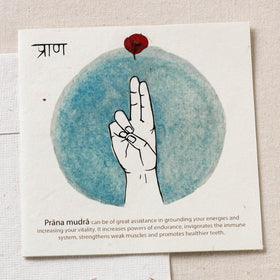  Prana Mudra - Handmade Paper Greeting Card 