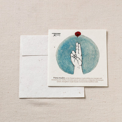  Prana Mudra - Handmade Paper Greeting Card 