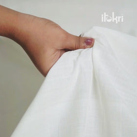 Black - Handloom Cotton Zari Border Mangalagiri Fabric 08