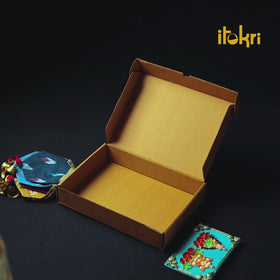 Diwali Gift Hamper - Festive Handpainted Wooden Wall Frame With Fabric Toran (2 Curated Products)