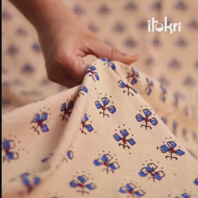 Blue - Natural Dyed Hand Block Print Cotton Ajrakh Fabric 14