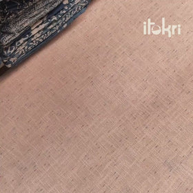 Hand Block Natural Dyed Cotton Bagru Print Indigo Fabric 08