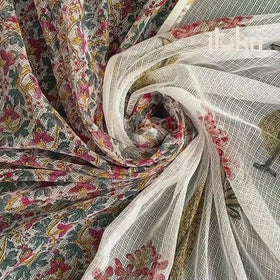 Sanganeri Hand Block Mughal Butta Print Kota Doria Cotton Fabric 18