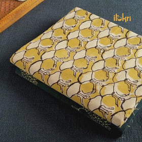 Brown - Bindaas Hand Block Art Print Natural Dyed Cotton Fabric 05