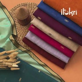 Green - Dharwad Mercerised Cotton Thread Buta Fabric 01