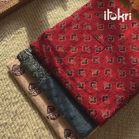 Ajrakh Hand Block Print Natural Dyed Cotton Hakoba Fabric 30